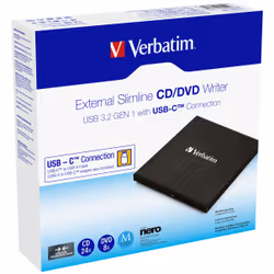 Verbatim 43886 Masterizzatore CD/DVD Esterno - USB 3.2 Gen1 Type-C - Vista aggiuntiva 7