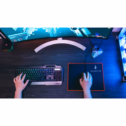 SureFire Silent Flight 320 Tappetino per mouse per gioco da computer Nero, Rosso