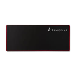 SureFire Silent Flight 680 Tappetino per mouse per gioco da computer Nero, Rosso