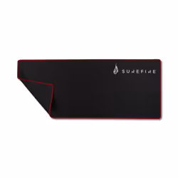 SureFire Silent Flight 680 Tappetino per mouse per gioco da computer Nero, Rosso - Vista aggiuntiva 7