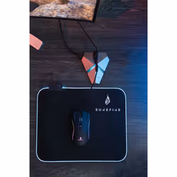 SureFire Silent Flight RGB-320 Tappetino per mouse per gioco da computer Nero - Vista aggiuntiva 4