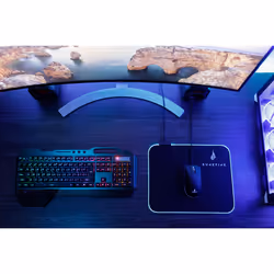 SureFire Silent Flight RGB-320 Tappetino per mouse per gioco da computer Nero - Vista aggiuntiva 6
