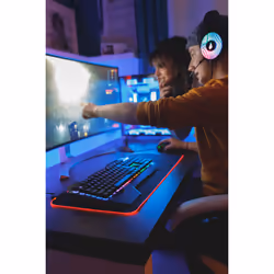 SureFire Silent Flight RGB-680 Tappetino per mouse per gioco da computer Nero - Vista aggiuntiva 4