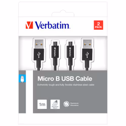 Verbatim 48874 cavo USB USB 3.2 Gen 1 (3.1 Gen 1) 1 m Micro-USB A USB A Nero - Vista aggiuntiva 3