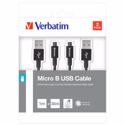 Verbatim 48875 cavo USB USB 3.2 Gen 1 (3.1 Gen 1) 1 m Micro-USB A USB A Nero - Vista aggiuntiva 3