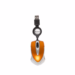Verbatim Go Mini, Ottico, USB tipo A, 1000 DPI, Arancione