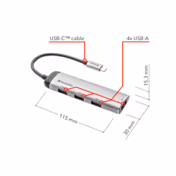 Verbatim Hub Multiporta USB-C Quattro porte USB 3.2 Gen 1 - Vista aggiuntiva 5