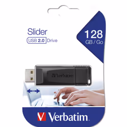 Verbatim Slider - Memoria USB da 128 GB - Nero - Vista aggiuntiva 7