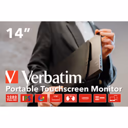 Verbatim 49591 14" Full HD LCD Touch Nero - Vista aggiuntiva 7