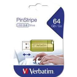 Verbatim Store n Go Pinstripe USB 2.0 Eucalyptus Green 64GB - USB-Stick - 64 GB unità flash USB USB tipo A Blu