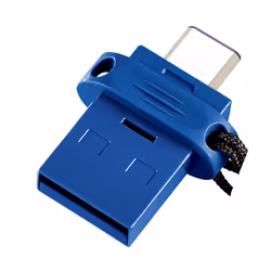 Verbatim Dual - Memoria USB 3.0 da 32 GB - USB-C / USB-A - Blu - Vista aggiuntiva 4