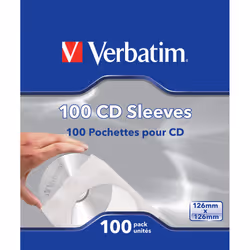 Verbatim 100 custodie per CD (carta), 100 dischi, Carta
