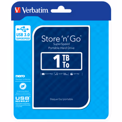 Verbatim Disco rigido portatile Store 'n' Go USB 3.0 da 1 TB - Blu - Vista aggiuntiva 4