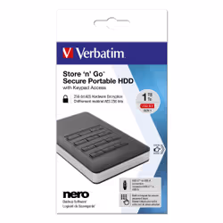 Verbatim Disco rigido portatile Store n Go® Secure con tastierino di accesso da 1TB - Vista aggiuntiva 4