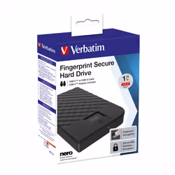 Verbatim Disco Rigido Portatile Fingerprint Secure da 1 TB - Vista aggiuntiva 4