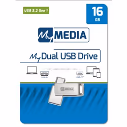 MyMedia MyDual USB 3.2 Gen 1 unità flash USB 16 GB USB Type-A / USB Type-C 3.2 Gen 1 (3.1 Gen 1) Argento