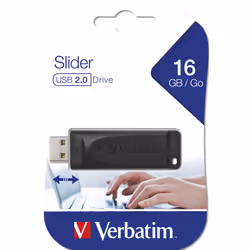 Verbatim Slider - Memoria USB da 16 GB - Nero - Vista aggiuntiva 5