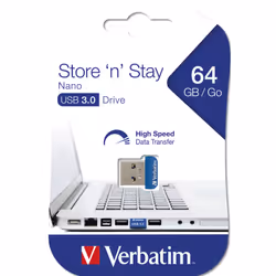 Verbatim Store 'n' Stay NANO - Memoria USB 3.0 da 64 GB - Blu - Vista aggiuntiva 5