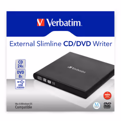 Verbatim Slimline CD/DVD lettore di disco ottico DVD-RW Nero - Vista aggiuntiva 4