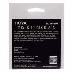 Hoya Mist Diffuser Black No0.5 Filtro di diffusione per fotocamera 55 mm