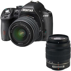 Pentax K-500 + SMC -DA 18-55mm + SMC -DA 50-200mm Kit fotocamere SLR 16,28 MP CMOS 4928 x 3264 Pixel Nero