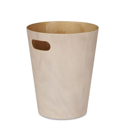 Umbra - Woodrow Cestino della spazzatura, capacità 7,5 l, Faggio Europeo, Bianco/naturale