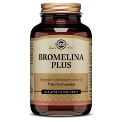 Solgar Bromelina Plus Estratto Ananas  per Digestione e Gonfiore 60 Capsule