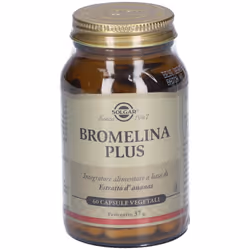 Solgar Bromelina Plus Estratto Ananas  per Digestione e Gonfiore 60 Capsule