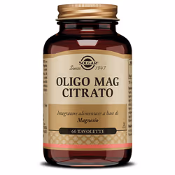 Solgar Oligo Mag Citrato è un integratore alimentare con magnesio citrato, ideale per supportare il sistema osseo, muscolare  ...
