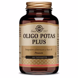 Solgar Oligo Potas Plus è un integratore di potassio per la corretta funzionalità di muscoli, sistema nervoso e pressione san ...