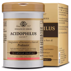 Acidophilus è un integratore alimentare probiotico che supporta l'equilibrio della flora intestinale grazie al ceppo Lactobac ...