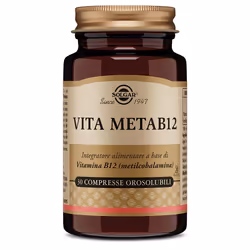 Solgar Vita Meta B12 è un integratore alimentare con vitamina B12, utile per la normale formazione dei globuli rossi e per ri ...