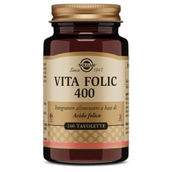 Solgar Vita Folic 400 Integratore di Acido Folico per Gravidanza 100 Tavolette