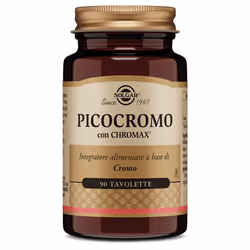 Solgar Picocromo è un integratore alimentare a base di cromo picolinato, ideale per supportare il metabolismo di grassi e car ...