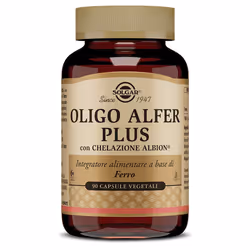 Solgar Oligo Alfer Plus è un integratore alimentare che combatte la carenza di ferro, supportando la formazione di globuli ro ...