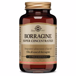 Solgar Borragine Super Concentrato è un rimedio a base di semi di borragine utile per la funzionalità delle membrane cellular ...