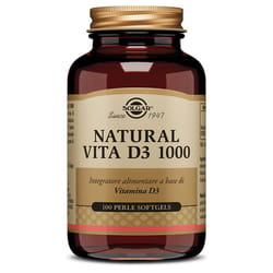 Solgar Natural Vita D3 1000 Integratore di Vitamina D 100 Perle