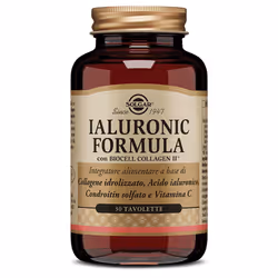 Solgar Ialuronic Formula è un integratore avanzato con acido ialuronico e collagene, ideale per supportare il trofismo del te ...