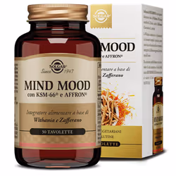 Solgar Mind Mood è un rimedio utile per mantenere stabile il tono dell'umore ed allontanare stanchezza ed affaticamento