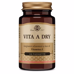 Solgar Vita A Dry è un prodotto a base di vitamina A, utile per garantire le energie e le forze e per combattere contro lo st ...