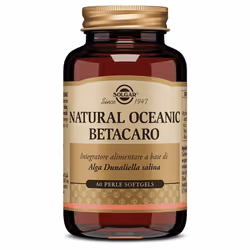 Solgar Natural Oceanic Betacaro è un integratore alimentare, che migliora il benessere delle pelle. Confezione da 60 perle. 