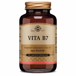 Vita B7 è un integratore alimentare, che rinforza il sistema nervoso e potenzia la memoria. Confezione da 50 capsule. 