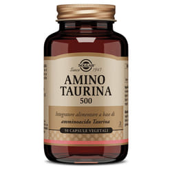 Solgar Amino Taurina 500 per Sistema Nervoso e Circolazione 50 Capsule Vegetali
