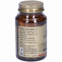 Solgar Amino Taurina 500 per Sistema Nervoso e Circolazione 50 Capsule Vegetali