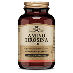Solgar Amino Tirosina 500 Integratore Ricostituente 50 Capsule