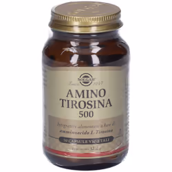Solgar Amino Tirosina 500 Integratore Ricostituente 50 Capsule