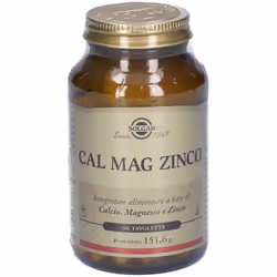 Solgar Cal Mag Zinco Integratore per Difese Immunitarie 100 Tavolette