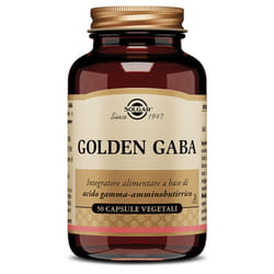 Solgar Golden Gaba Integratore Rilassante per Dormire e per Colite da Stress 50 Capsule