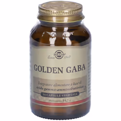 Solgar Golden Gaba Integratore Rilassante per Dormire e per Colite da Stress 50 Capsule