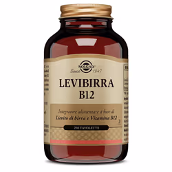Solgar Levibirra B12 è un integratore energetico a base di lievito di birra, ricco di vitamine del gruppo B, proteine, enzimi ...